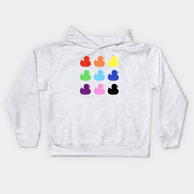 Rainbow Ducks Kids Hoodie by Smich